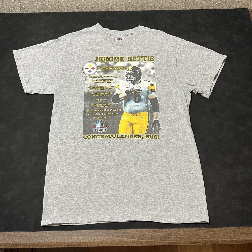 Vintage Pittsburgh Steelers Shirt Jerome Bettis the Bus NFL Football Jersey Y2K